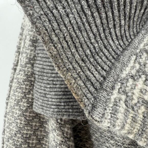 Loft Gray Wool Blend Open Front Knit Cardigan Women's Size Medium FLAWED - Picture 6 of 13